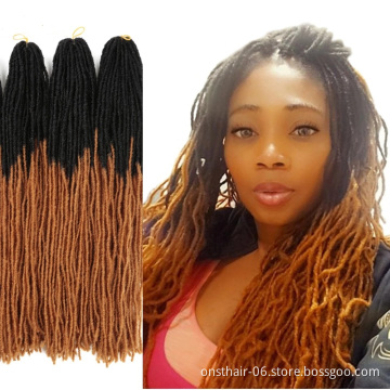 Onst short jumbo dreadlock crochet Box Braids 20 Inch 16 strands Synthetic Hair for Women red nu soft locs extensions Braid Hair